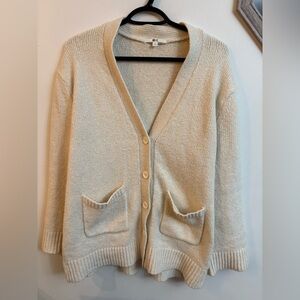 Uniqlo Soft Knit V-Neck Flare Long-Sleeve Cardigan oversized medium